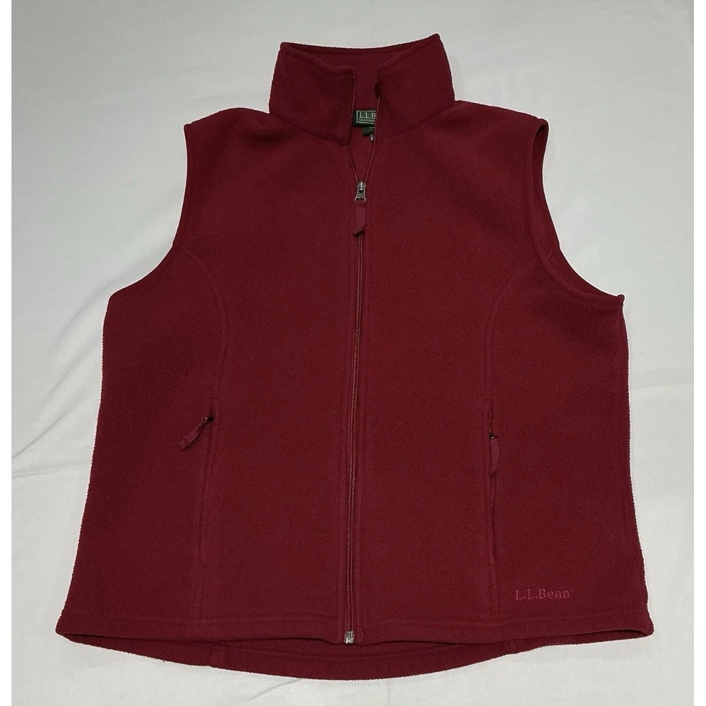 LL Bean Fleece Vest Womens Large Pink Outdoors Casual Hiking Outdoors